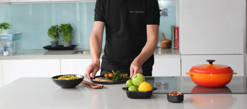 Photo of Mark cooking in a bright modern kitchen